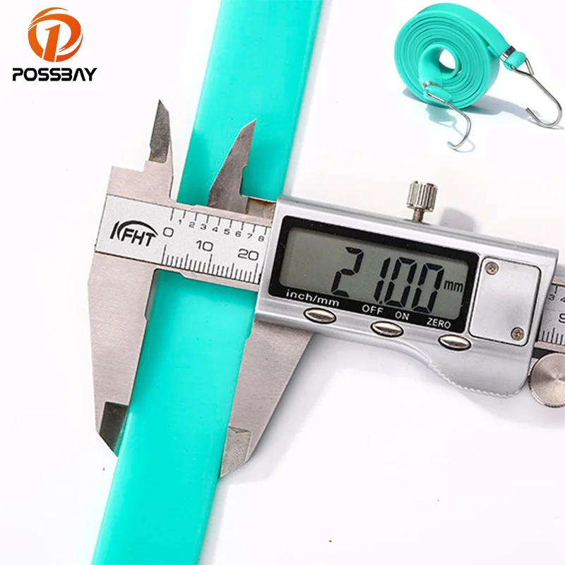 POSSBAY 1.8 M Motorcycle Luggage Straps Motorbike Rubber Bungee Elastic Net Tarp Tie Down Mesh Strong Helmet Hook |