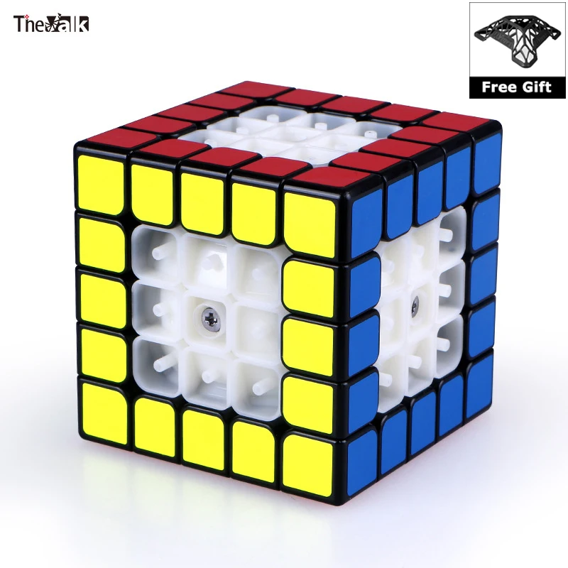 

QIYI VALK5M Professional 5*5*5 Magnetic Magic Cube Speed Puzzle 5x5 Cube Educational Toys Gift cubo magico with Bracket 62mm