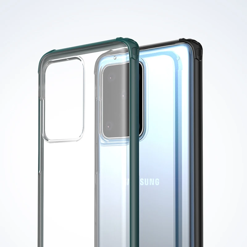 Чехол для samsung Galaxy S11 Plus Жесткий ПК + Силиконовый матовый прозрачный