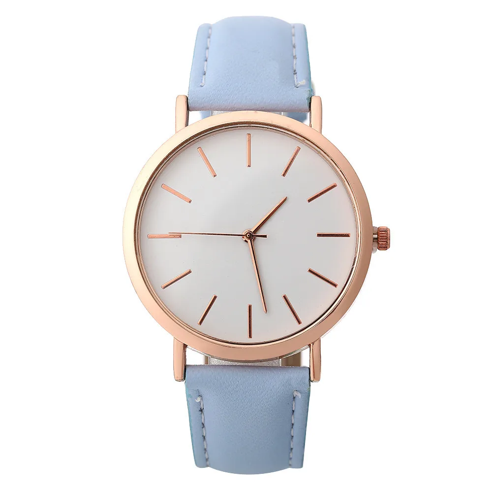 

Watches Woman Fashion Leather Band Analog Quartz Round Wrist Watch Watches reloj mujer watch for women montre femme