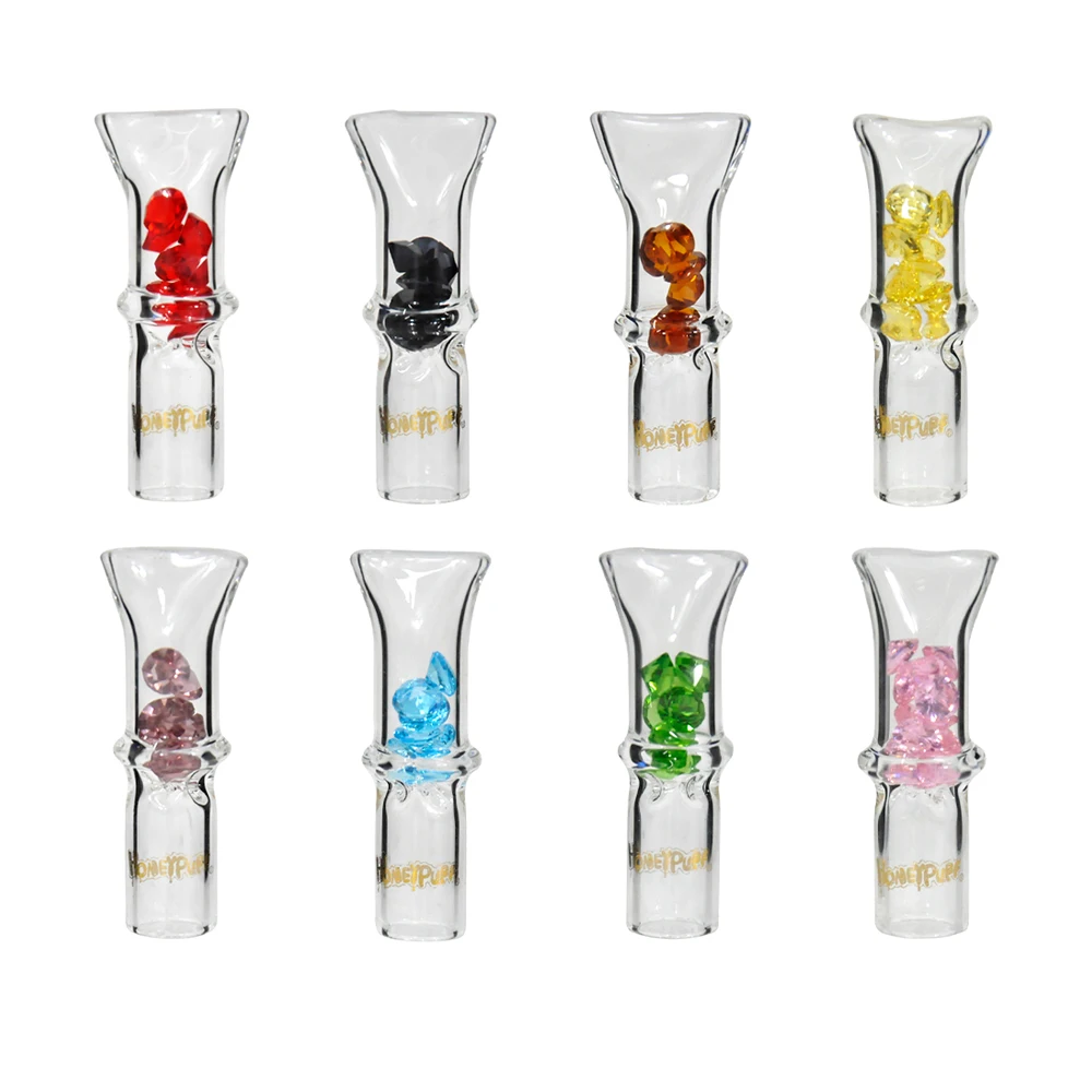 

HONEYPUFF Glass Rolling Mouth Filter Tips With Diamond 8MM Cigarette Mouthpiece Rolling Filter Tip Suit King Size Paper Cones