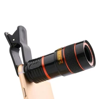 clip on 12x phone lens optical zoom hd telephoto camera macro lens kit for universal mobile phone telescope focus len accessory