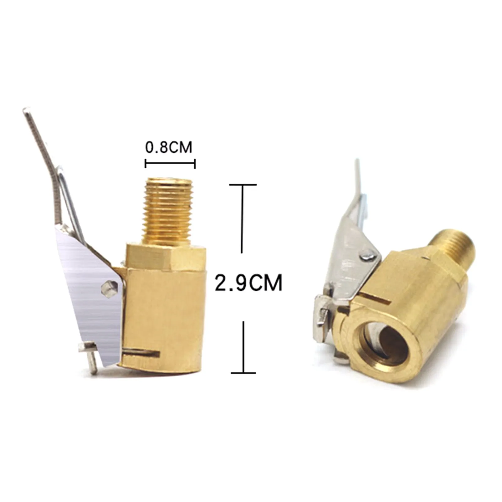 

1pc Car Pump Auto Repair Tool Valve Clip 8mm Air Pump Chuck Clip Car Truck Tyre Tire Inflator Valve Connector Car Open Brass