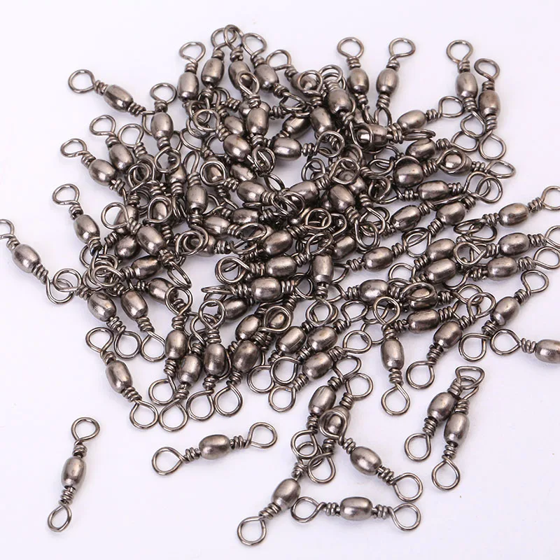 100 шт. рыболовный соединитель цилиндрический твердый шарикоподшипник поворотный