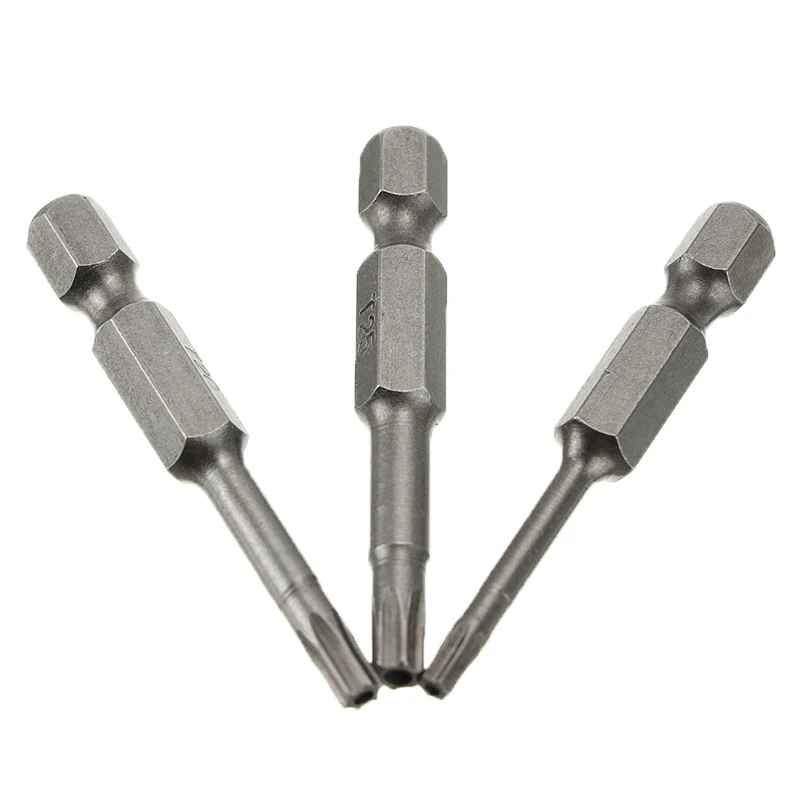 

12Pcs Set 50mm Magnetic Screw Screwdriver Drill Bit Security Bit Set Tamper Proof Driver Bits Hex Torx Flat Head 1/4" Tools Hand