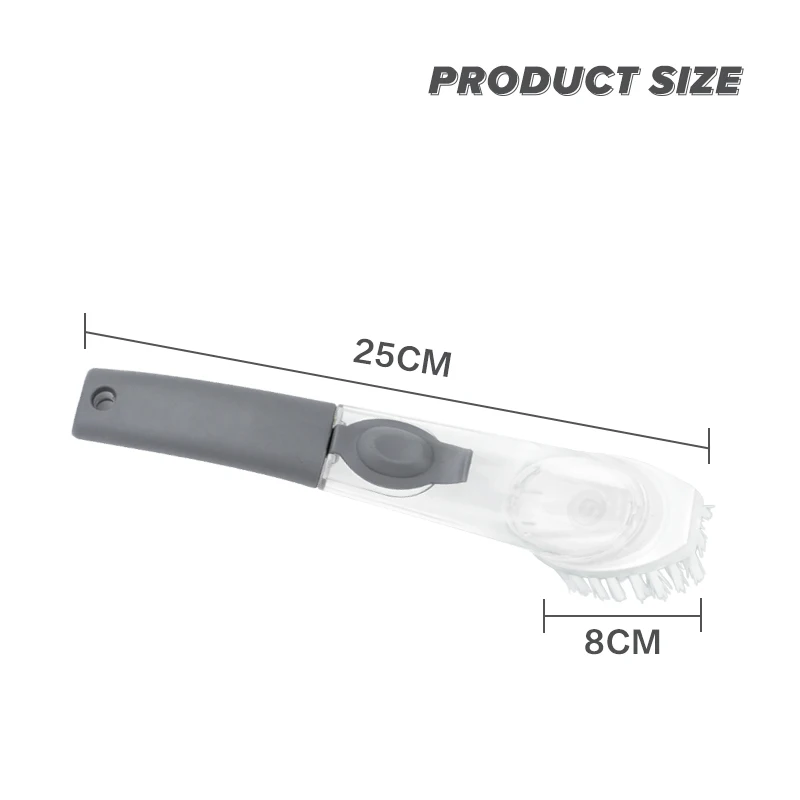 

Hand Pot Brush Soap Dispenser Brush Pot Bowl Dish Cleaner Tool Kitchen Cleaning Brush Sponge Double Use Home Washing Supplies