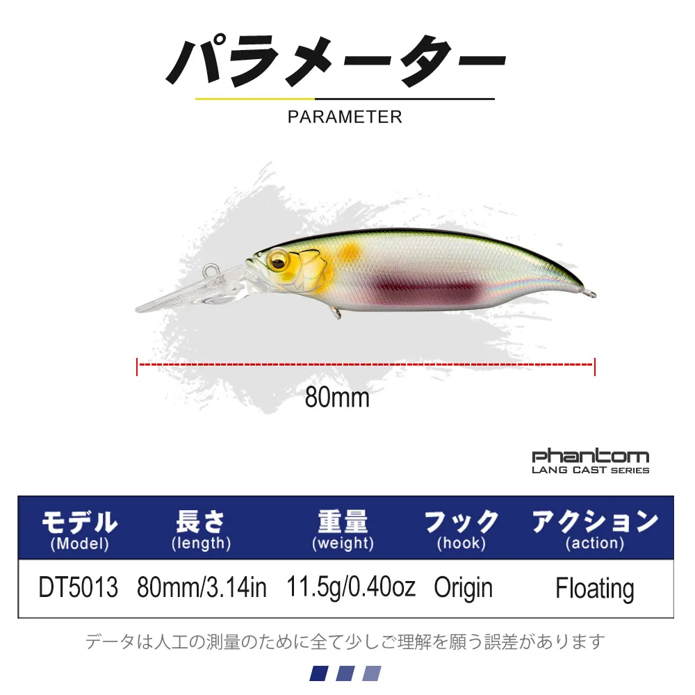 D1 Wobblers For Pike Lure Long Lip 80mm 11.5g Floating Rolling Minnow Fishing Tackle Artificial Hard Bait For Bass Perch