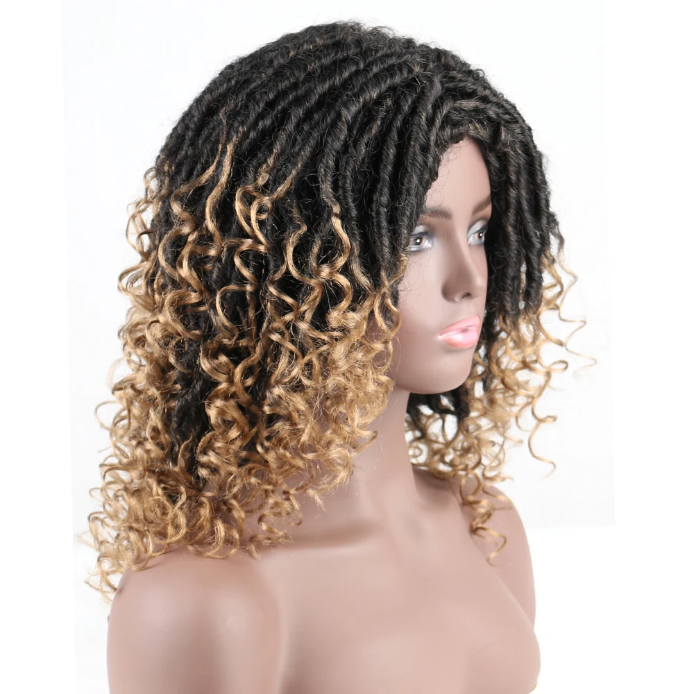 14 ''Goddness Locs парик для волос короткие синтетические мягкие искусственные