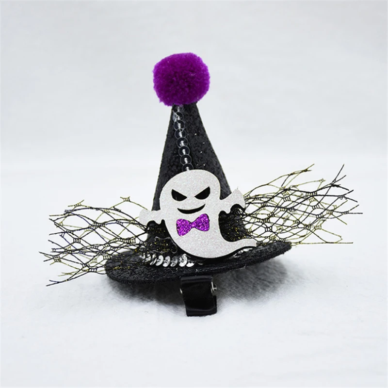 Заколка для волос Детская в виде тыквы летучей мыши с блестками 10 шт./лот - купить