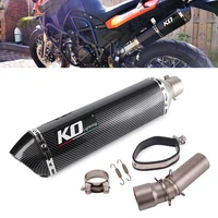 for bmw f800gs f650gs f700gs f800gt exhaust pipe motorcycle mid link tube slip on 51mm mufflers with db killer left side escape