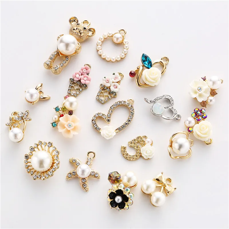 20 шт. акриловый цветок Жемчуг Подвески кулон для DIY ювелирные изделия серьги