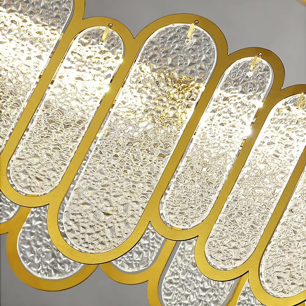 

Hot Modern Glass Chandelier LED Villa Lights AC110V 220v Luxury Living Room Bedroom Lighting Brushed Stainless LED Bulbs AC G9