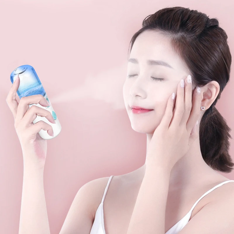 Мини портативный нано распылитель для лица увлажняющий отпариватель аппарат