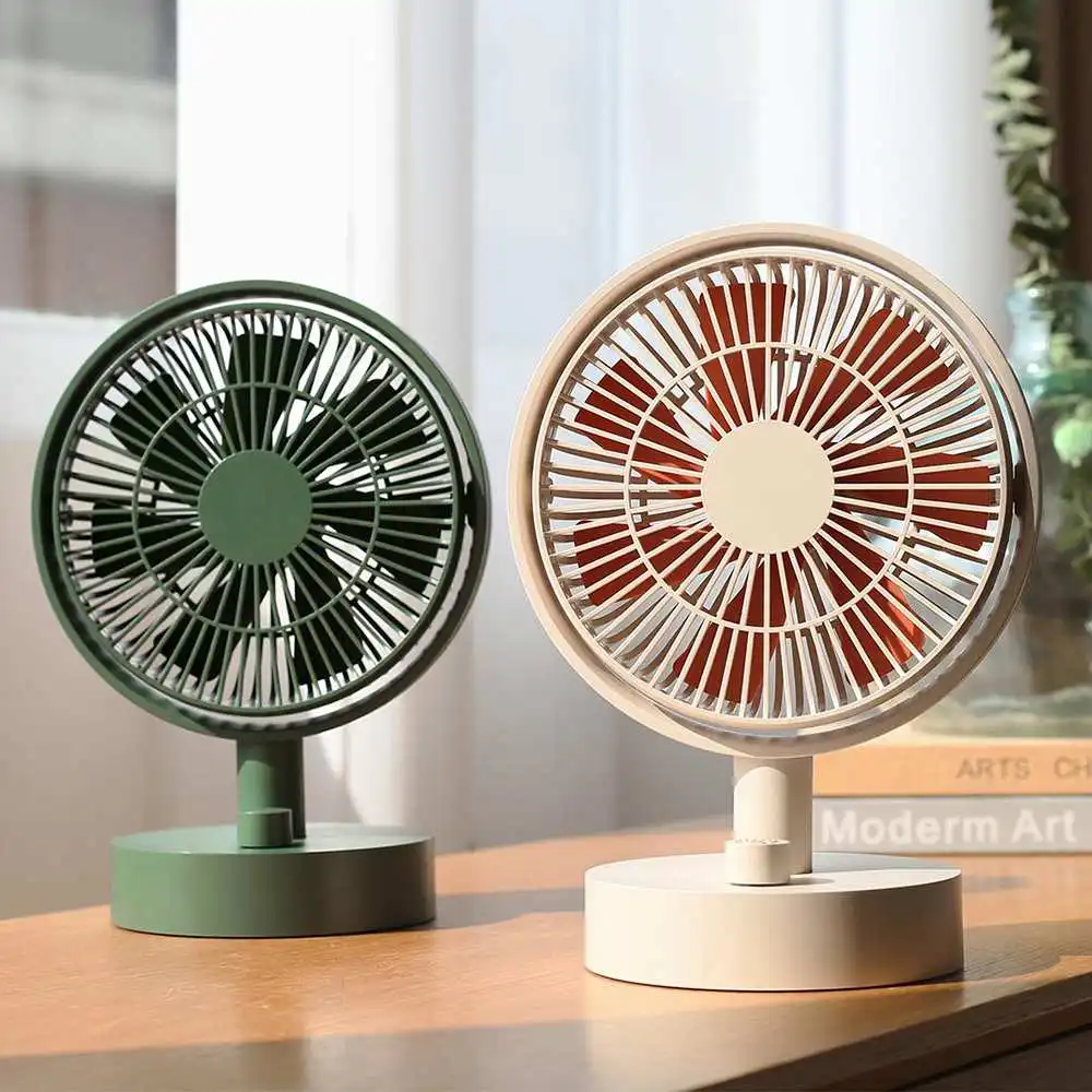 

Desktop Fan Digital Display Shaking Head 7 Blades USB Fan Stepless Wind Speed Low Noise Portable Plume Version For Home Office