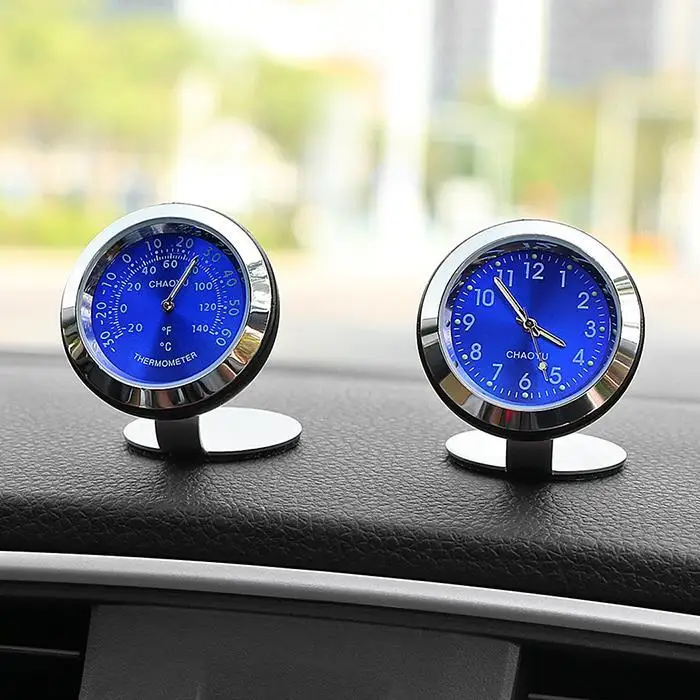 Car Clock Thermometer Auto Ornaments Digital Clocks Decoration Charms Interior Dashboard Watch Decor In Accessories |