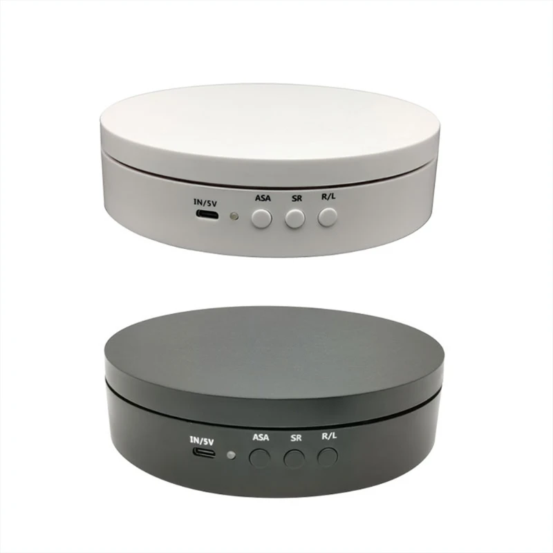 

3 Speeds Electric Rotating Display Stand Mirror 360 Degree Turntable Jewelry Holder Battery/USB Display Photography