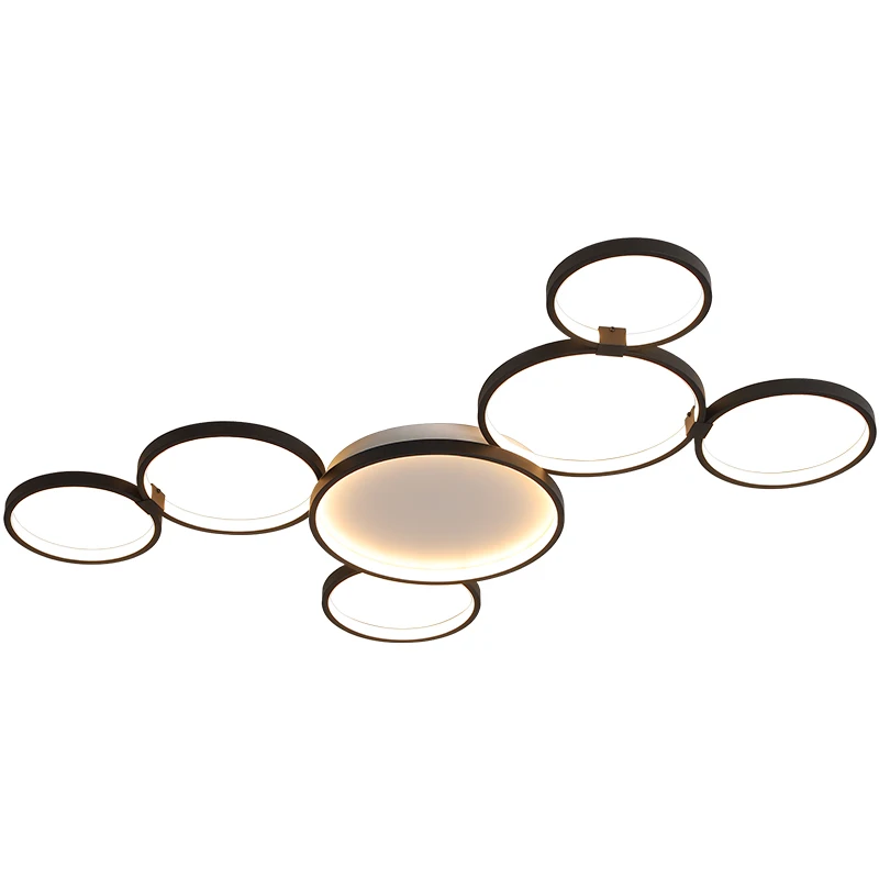 New Modern led Ceiling Chandelier for Living Room Bedroom Dining room office Remote control Home Round ring fixtures | Освещение
