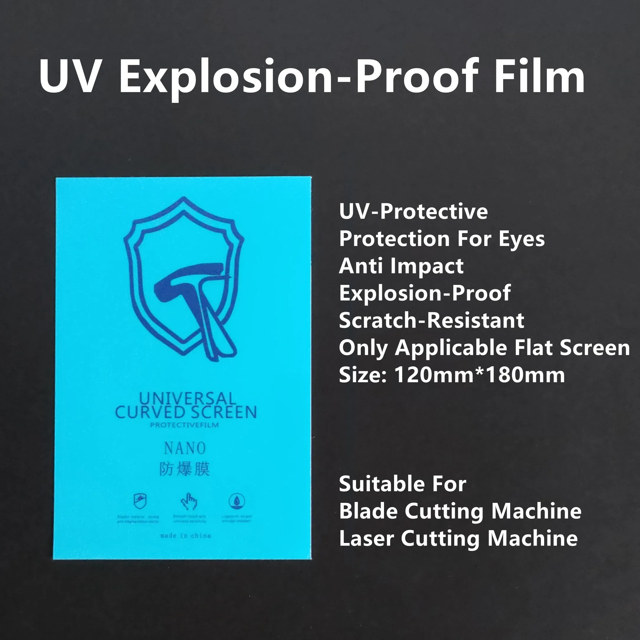 50pcs hd nano anti impact film matteuv screen protector universal explosion proof film for blade laser cutting machine pet pmma free global shipping
