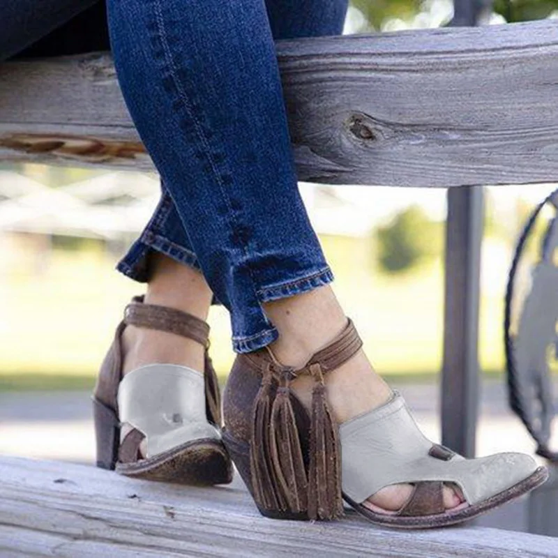 Vertvie ковбойские ботильоны для женщин в стиле ретро короткие ботинки на высоком