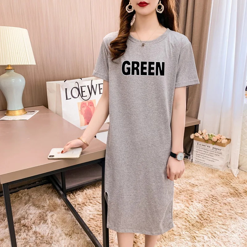 

2020 Fashion New Dress Thin Light Ripe Wind Small Temperament Fashion Casual Short Sleeve Dress Outdoor Casual Female Skirt