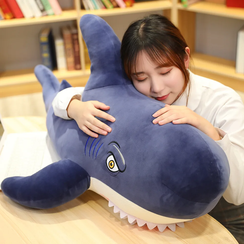 

1pc Big Size Fish Plush Toy Soft Stuffed Megalodon Killer Shark Speelgoed Animal Reading Pillow Birthday Gifts For Children