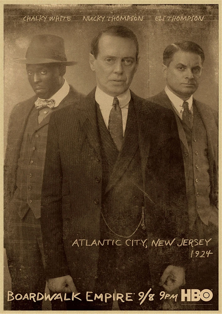 Boardwalk Empire классический постер из крафт бумаги в стиле фильма кафе гостиной