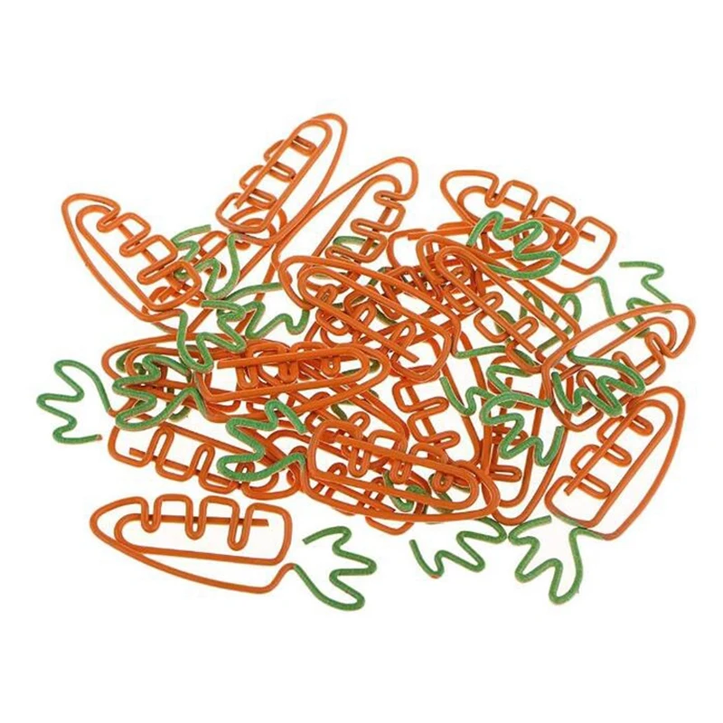 20 штук в форме моркови бумажные зажимы новинка забавная Закладка памятки офисные