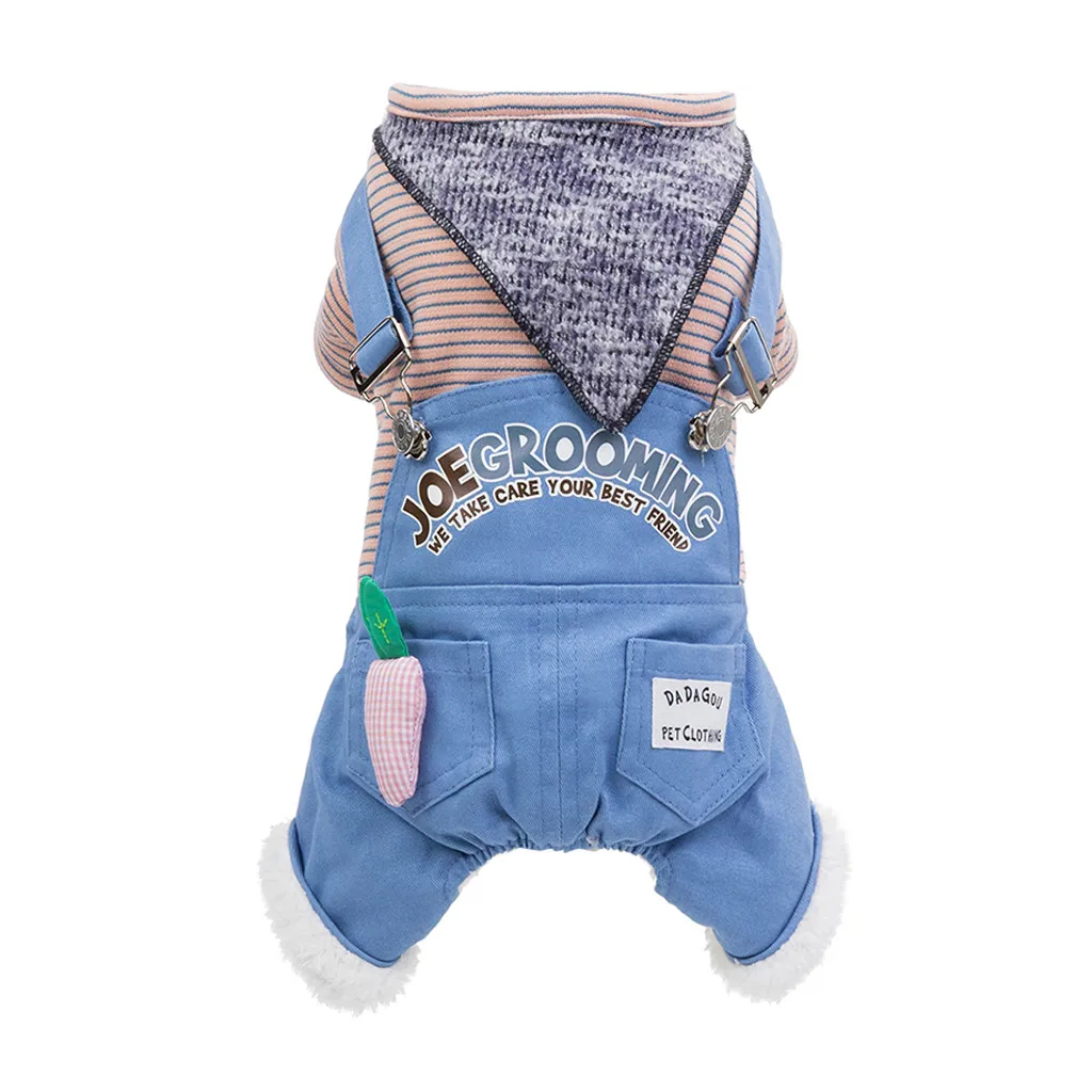 Зимняя одежда для собак теплая мультяшная домашних питомцев толстовки маленьких