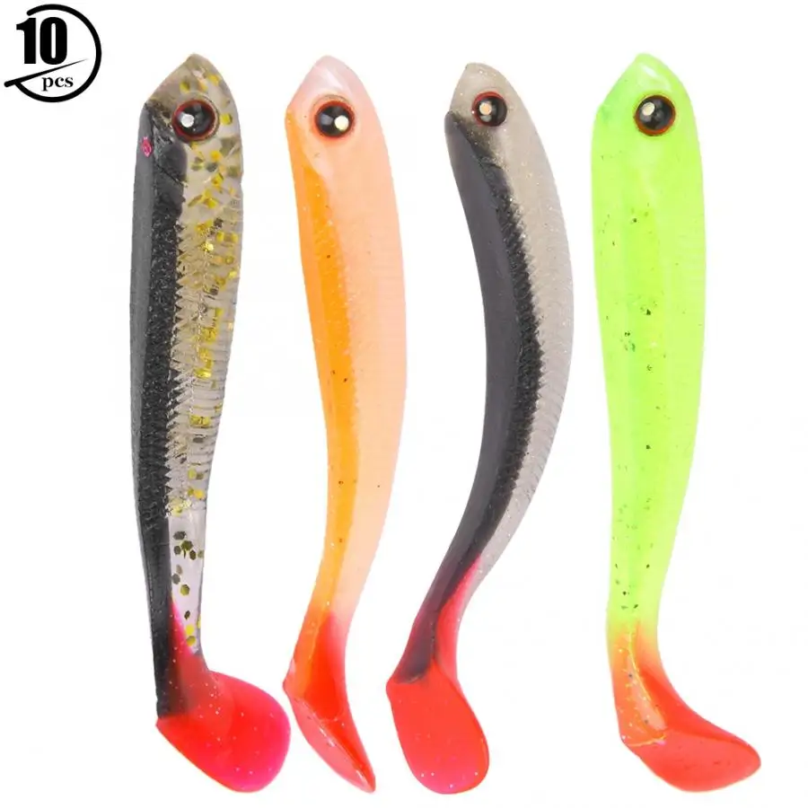 10 шт. силиконовые рыболовные приманки 7 5 см/3 4 г|Наживки для рыбной ловли| |