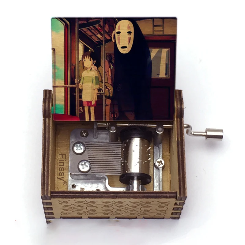 Деревянная музыкальная шкатулка с уникальным принтом Музыкальная мотивом