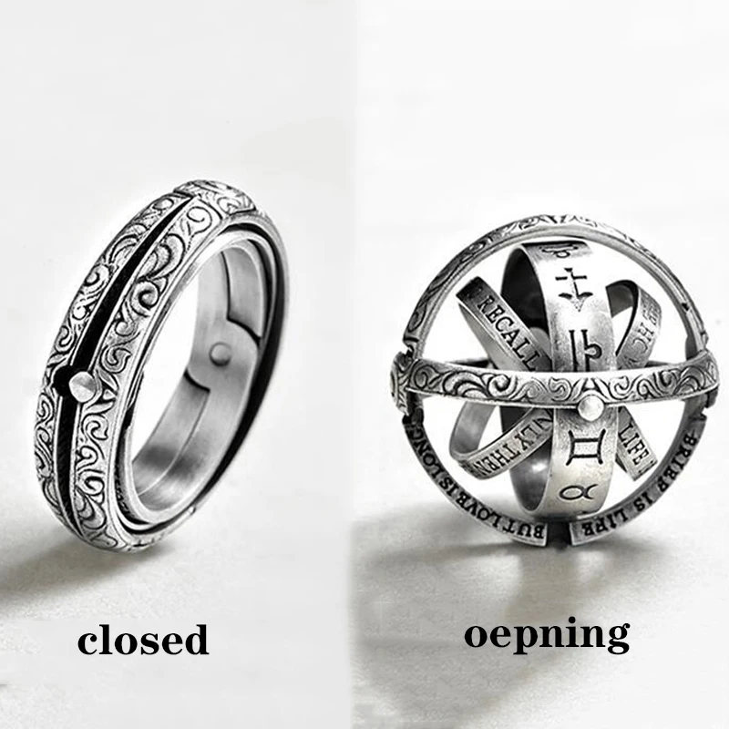 Унисекс набор украшений ожерелье кольцо хип хоп металлический шар