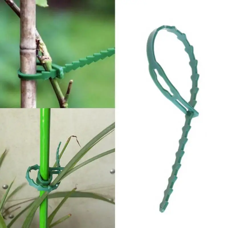 Зеленая Гибкая стяжка пластиковая фиксирующая Пряжка для подвязки дерева