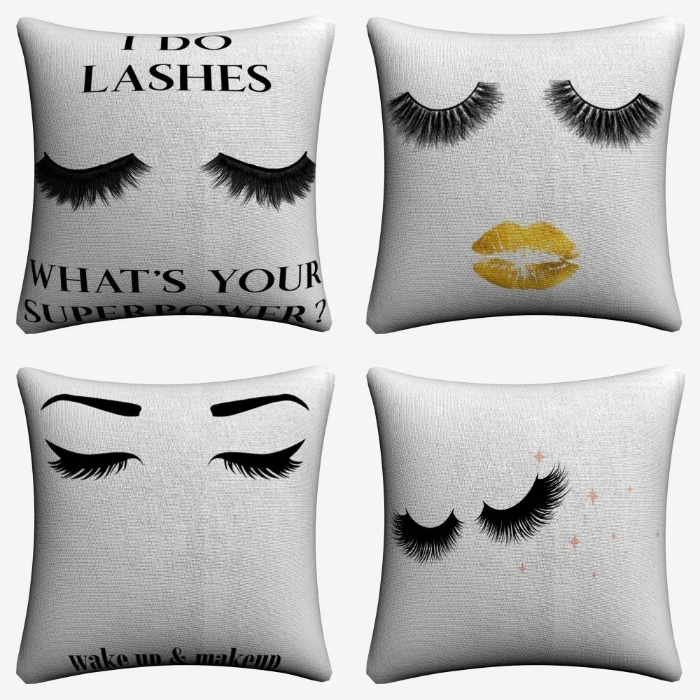 Ресниц Цитата простой декоративного искусства постельное белье Чехол для