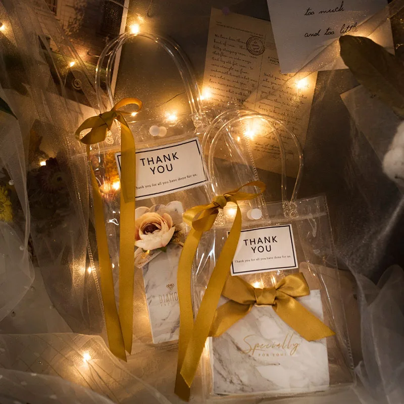 Прозрачные сумки для конфет 1 шт. подарочные пакеты детского душа упаковка