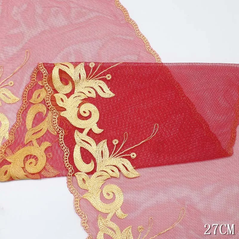 

Кружевная отделка с вышивкой, красная, черная сетчатая Тюлевая ткань для нижнего белья, нижнее белье, бюстгальтер, Кукольное платье, украшен...