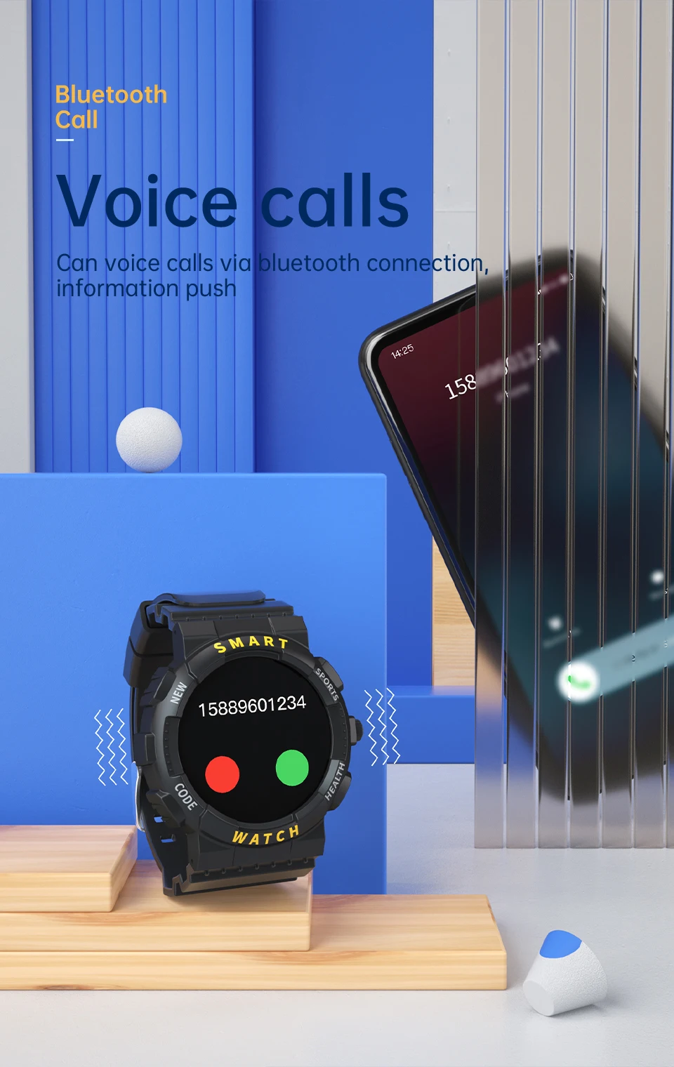 Z19 Смарт часы вызовов через Bluetooth умные для мужчин фитнес-браслет сердечного