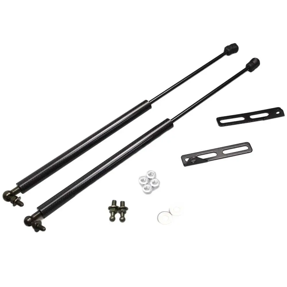 BLACK CARBON FIBER 2 шт крышка переднего капота автомобиля модифицирует газовые стойки подъемная поддержка для 2005- Suzuki Grand Vitara демпфер для Chevrolet Grand Vitara - Цвет: BLACK CARBON FIBER