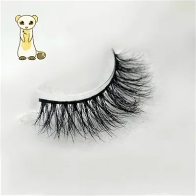 

New style 3D 100% handmade real mink fur false eyelash Dm15 strip mink lashes thick fake faux eyelashes beautiful make up tool