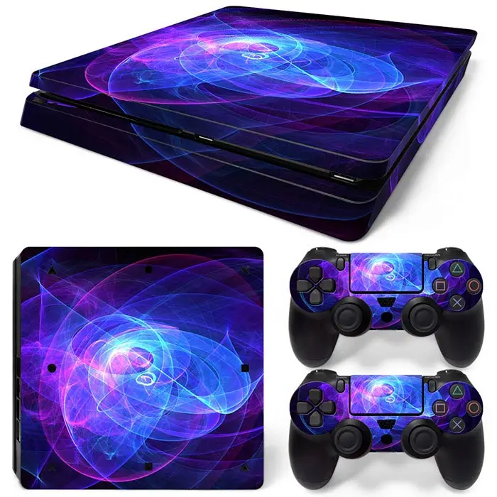 Небесный дизайн для PS4 тонкая консоль и контроллеры наклейки для ps4 тонкая кожа Наклейка для ps4 тонкая виниловая наклейка