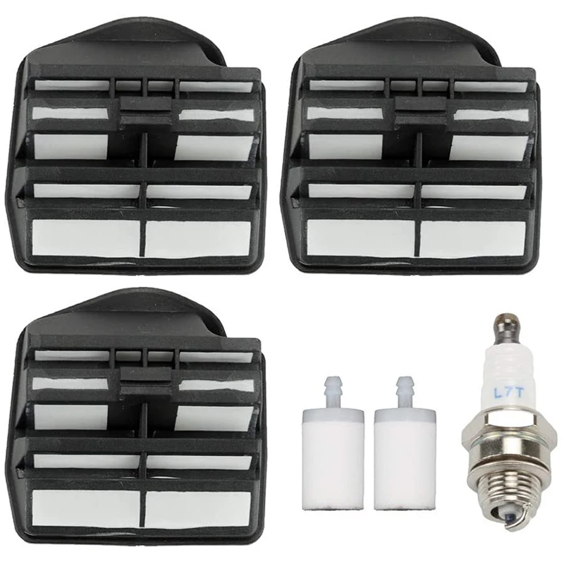 

544 08 08 02 Air Filter Fuel Filter with Spark Plug Fit for 445 445E 450 450E Chainsaw for Zama C1M-EL37B 506450401