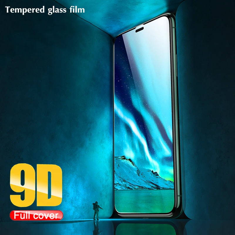 9D полное покрытие Закаленное стекло пленка для iPhone X XS Max XR 6 6s 7 8 Plus 5 5s 5c Защита