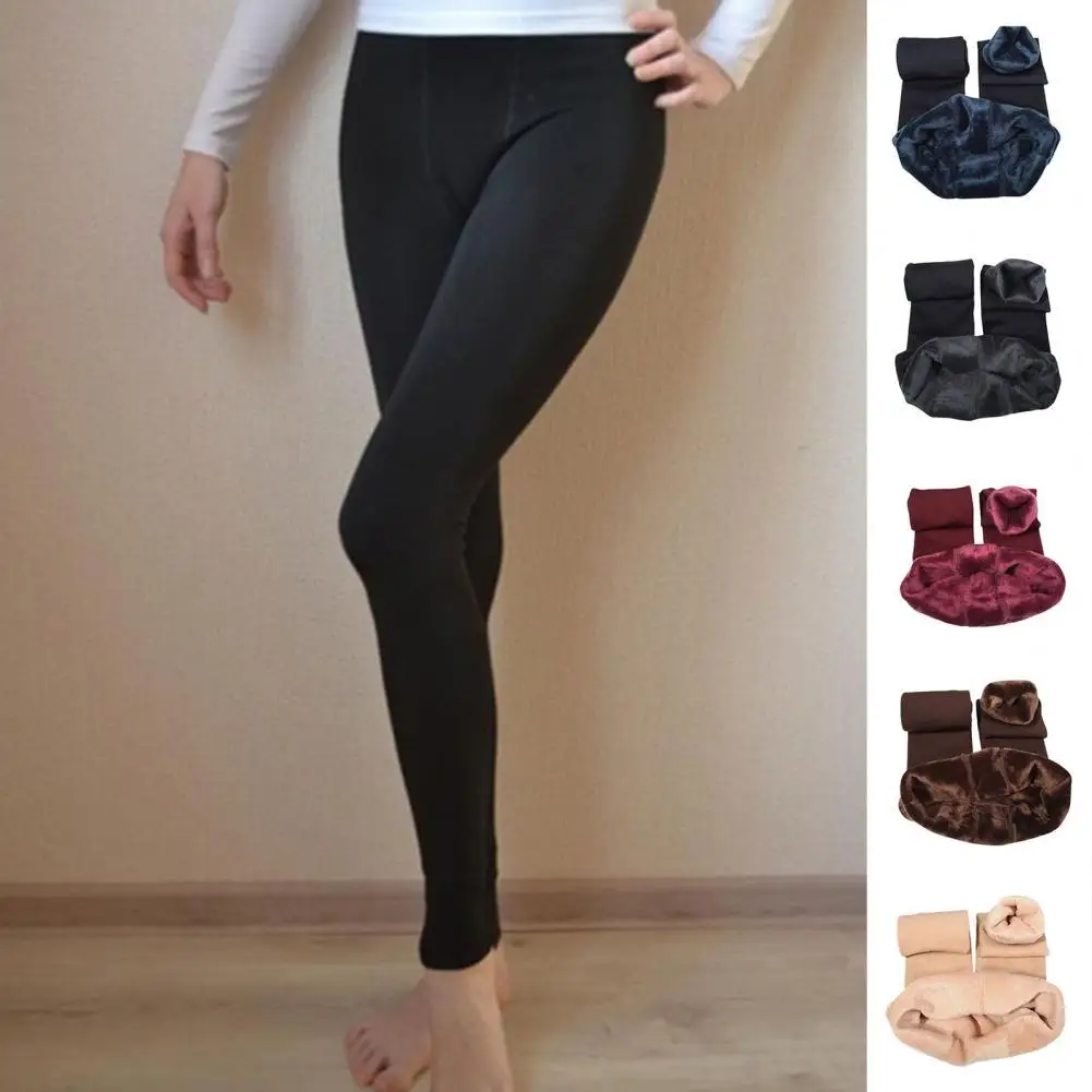 Леггинсы женские зимние с высокой эластичностью и бархатной подкладкой - купить