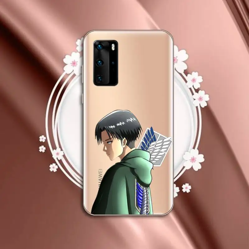 

anime Attack On Titan cartoon Phone Case Transparent for huawei P 40 30 20 lite pro smart 2019 honor 8X 10i 10 funda