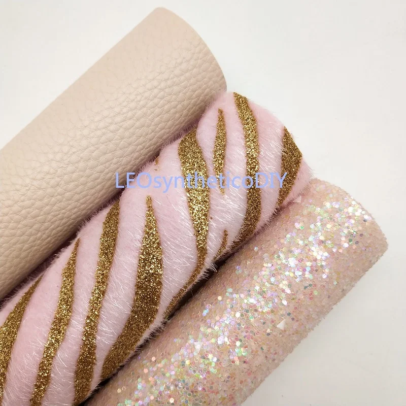 Мини-рулон 30x134 см розовый блестящий материал крупная блестящая кожа рулон с