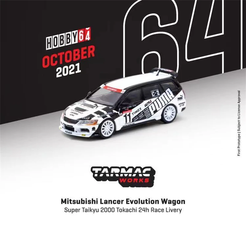 Tarmac работает 1:64 Mitsubishi Lancer Evolution Wagon Super Taikyu литая модель автомобиля | Игрушки и