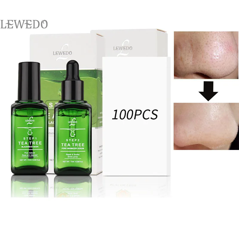 

Tea Tree Blackhead Remover Nose Mask Shrink Pore Serum Liquid Acne Peeling Deep Cleansing Mask T Zone Oil Control Skin Care