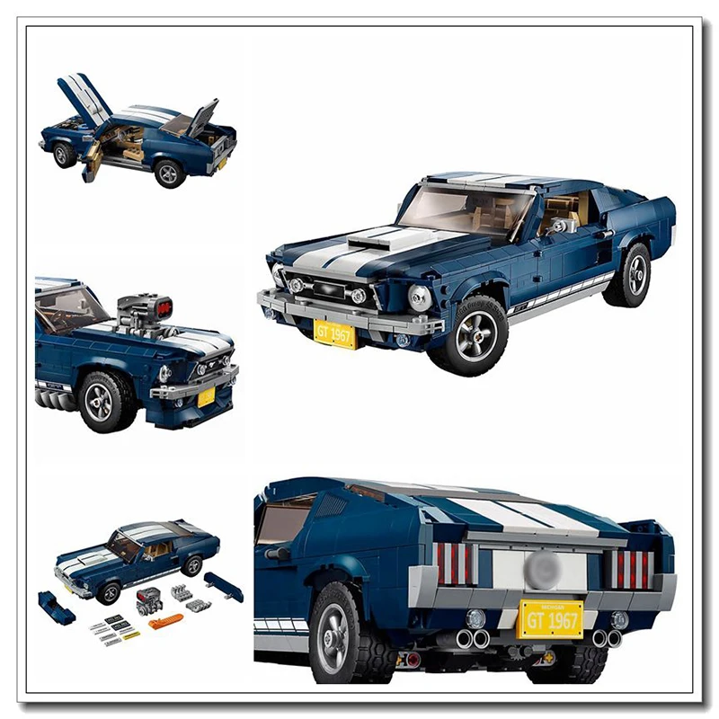 В наличии Ford Mustang 10265 совместимый Creator Expert строительные блоки кирпичи игрушки