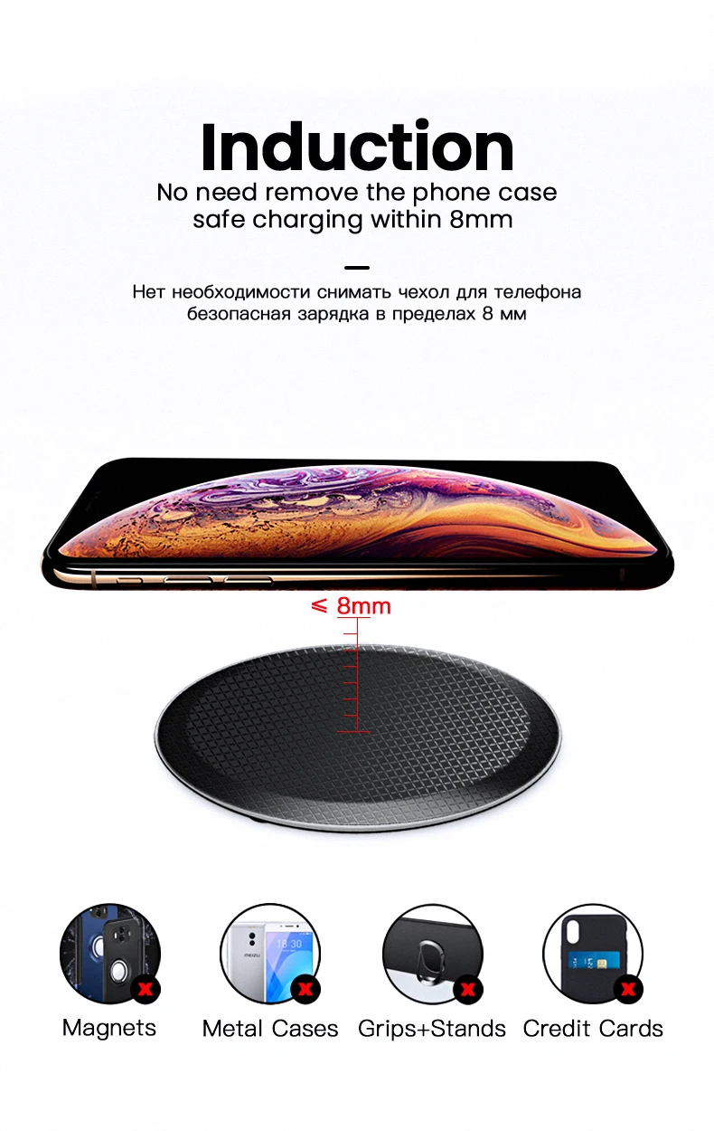 Carregador sem Fio para Iphone 13 Qc3.0 10 Rápido Carregamento sem Fio para Samsung s9 s8 Nota S10 Usb Carregador Almofada 15w qi 8 Weddings & Events