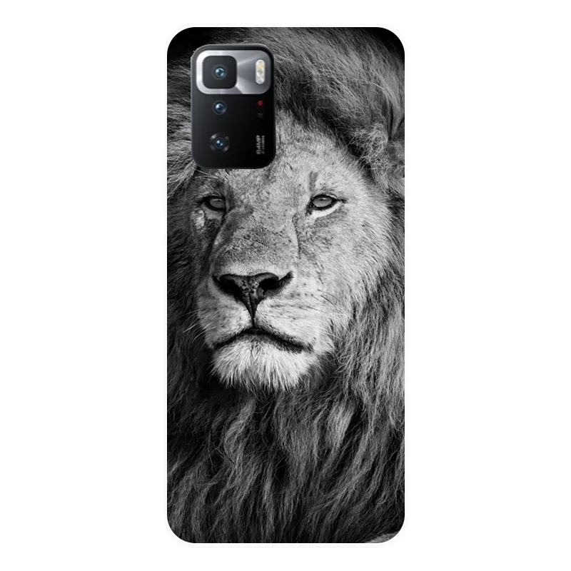 

For POCO X3 GT Case Silicone Soft TPU Fundas Cartoon Cover For Xiaomi Poco X3 GT 5G Case Lion Poco X3 X 3 GT Pro NFC Phone Cases