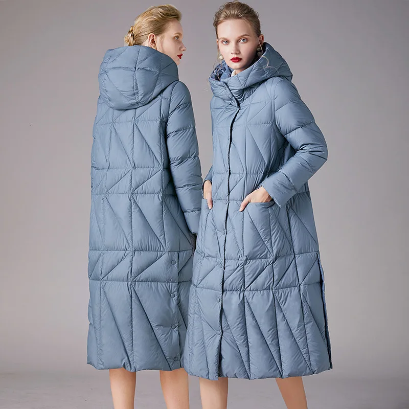 More than 350g 90% white duck down content thicked coat women Slim Skinny graceful beauty jackets hooded 199023 | Женская одежда